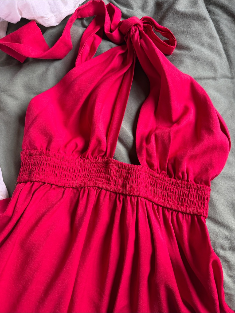 Idem Ditto Red Smocked Waist Skirt